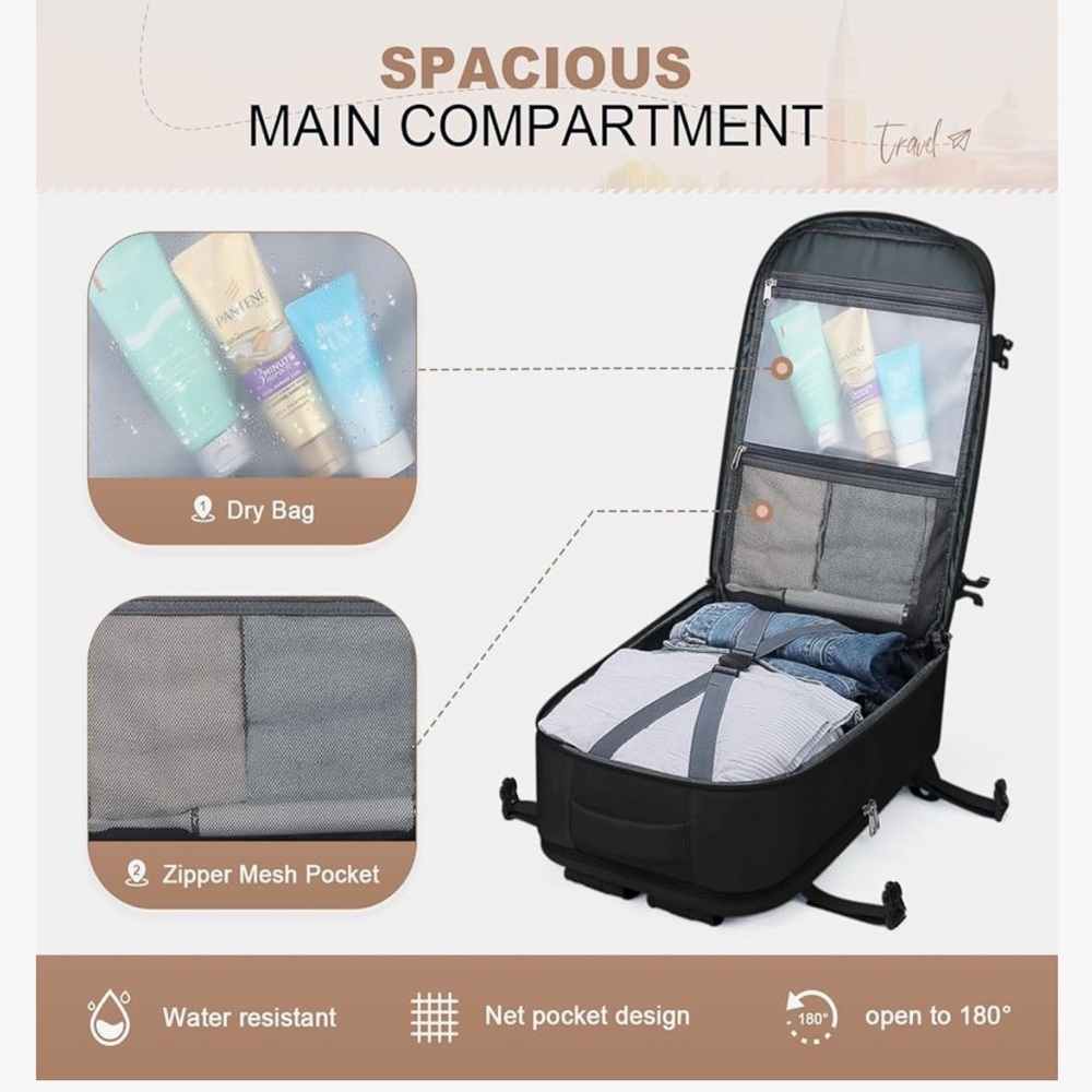 Black Multi-Functional Men's Backpack - image 3